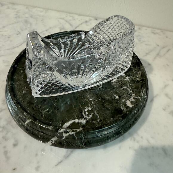 Godinger Crystal Scotch Tape Dispenser Cut Glass Office Desk Decor - Picture 3 of 6